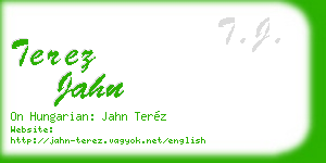 terez jahn business card
