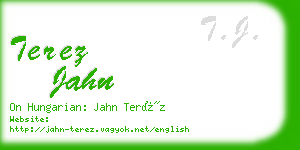 terez jahn business card